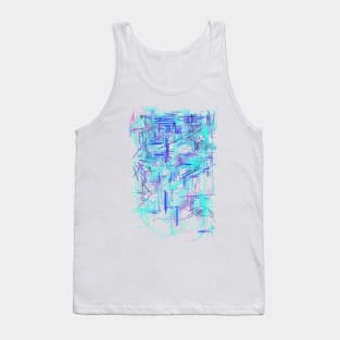 Blue Background- Abstract Color Pattern Tank Top